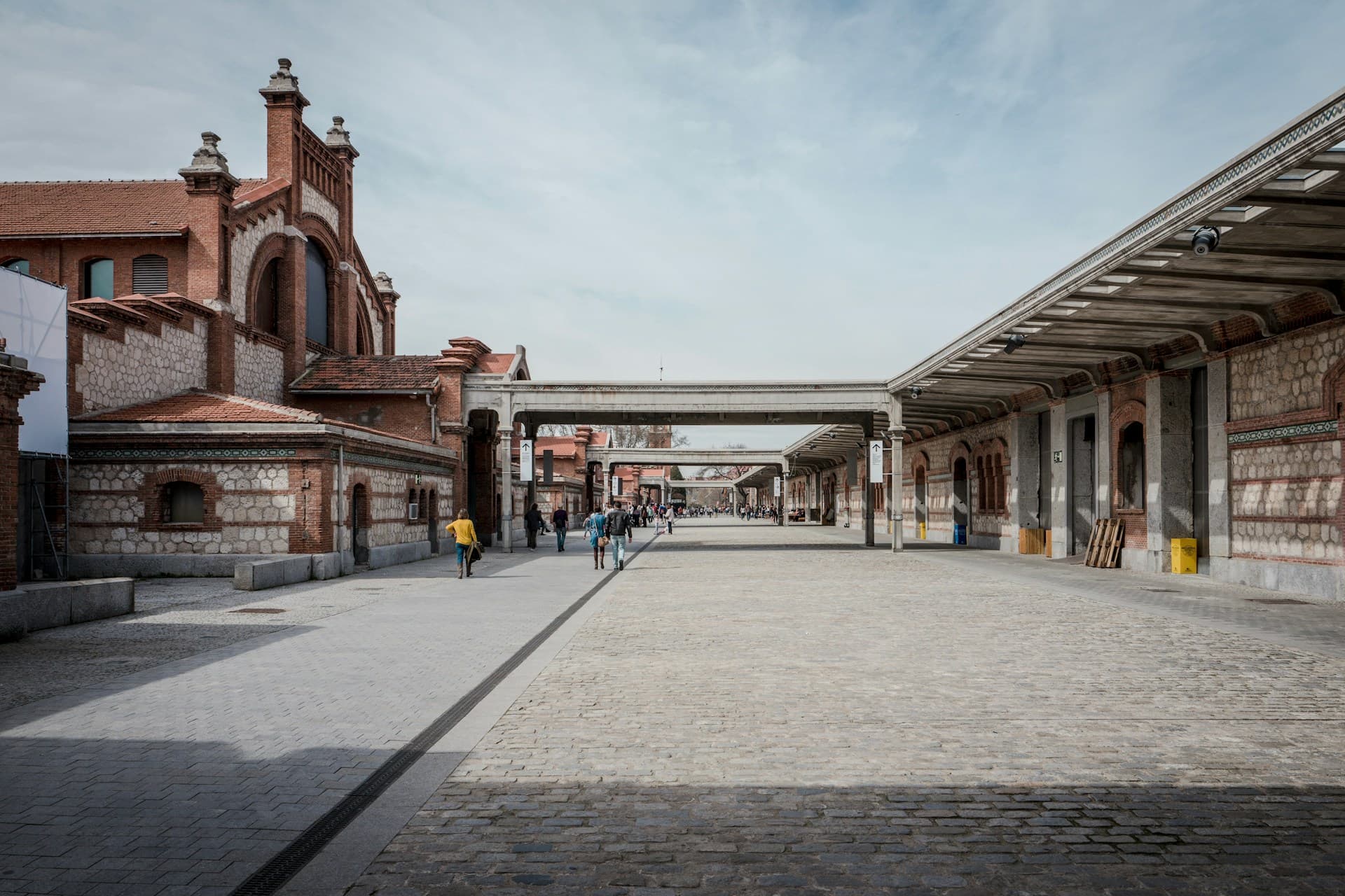 The Matadero Madrid cultural center in Arganzuela, a symbol of the district's creative energy and riverside lifestyle.